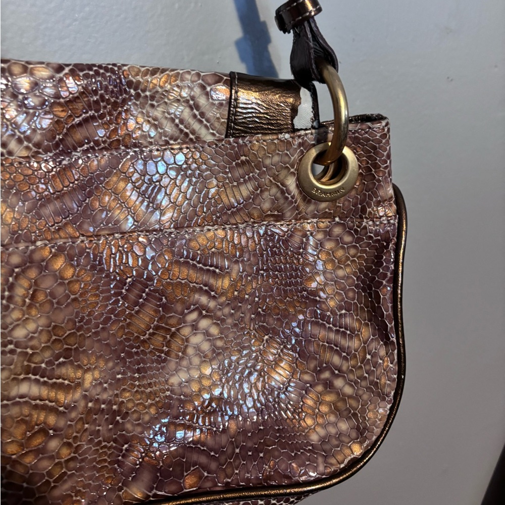Brahmin Patent Python Euc Handbag - image 3